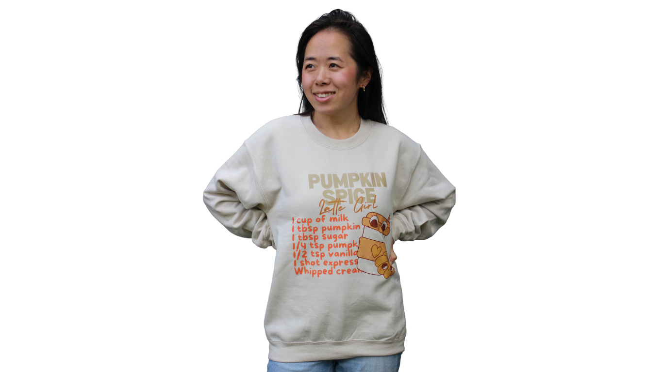 Crew Neck Sweater - Pumpkin Spice Girl